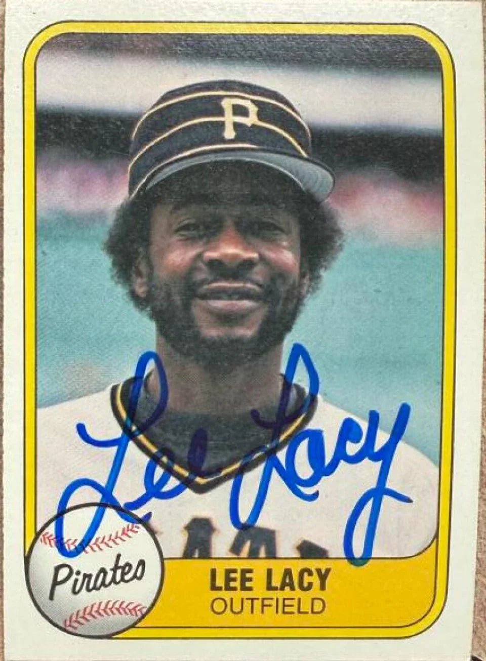 Lee Lacy Signed 1981 Fleer Baseball Card - Pittsburgh Pirates