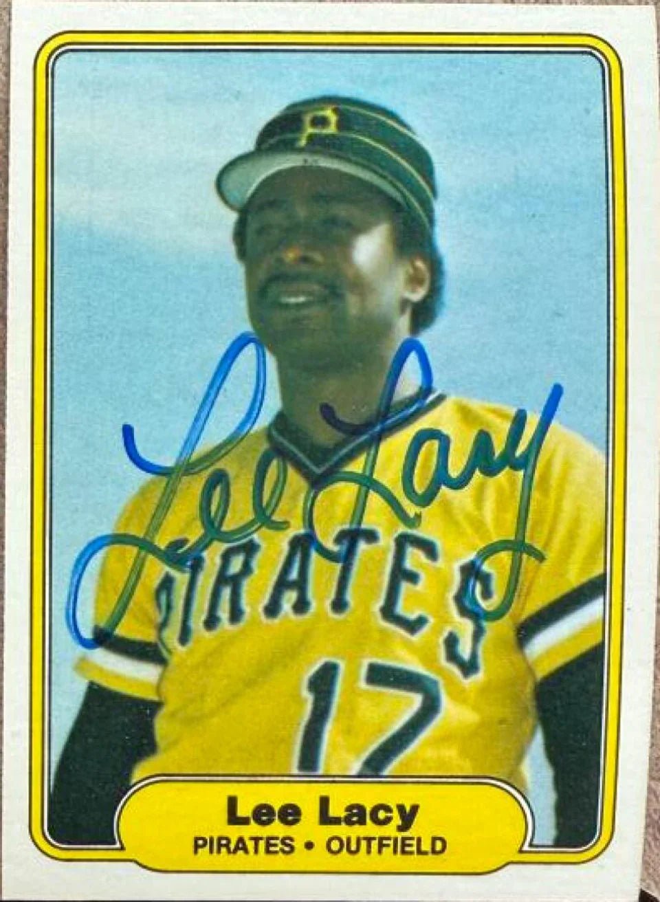 Lee Lacy Signed 1982 Fleer Baseball Card - Pittsburgh Pirates