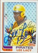 Lee Lacy Signed 1982 Topps Baseball Card - Pittsburgh Pirates