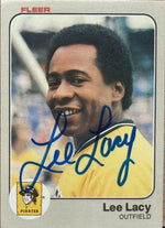 Lee Lacy Signed 1983 Fleer Baseball Card - Pittsburgh Pirates