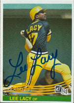 Lee Lacy Signed 1984 Donruss Baseball Card - Pittsburgh Pirates