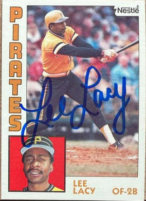 Lee Lacy Signed 1984 Nestle Baseball Card - Pittsburgh Pirates