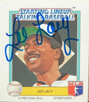 Lee Lacy Signed 1988 Parker Bros Starting Lineup Talking Baseball Card - Baltimore Orioles