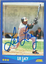Lee Lacy Signed 1988 Score Baseball Card - Baltimore Orioles