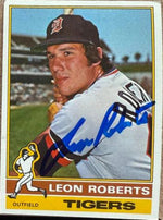 Leon Roberts Signed 1976 Topps Baseball Card - Detroit Tigers