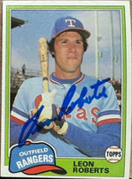 Leon Roberts Signed 1981 Topps Traded Baseball Card - Texas Rangers
