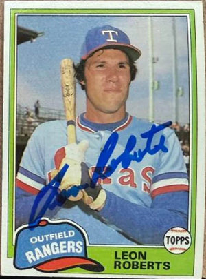 Leon Roberts Signed 1981 Topps Traded Baseball Card - Texas Rangers