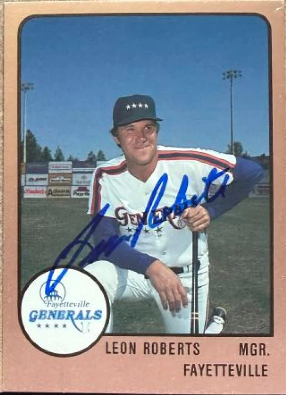 Leon Roberts Signed 1988 ProCards Baseball Card - Fayetteville Generals