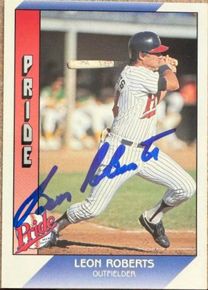 Leon Roberts Signed 1991 Pacific Senior League Baseball Card