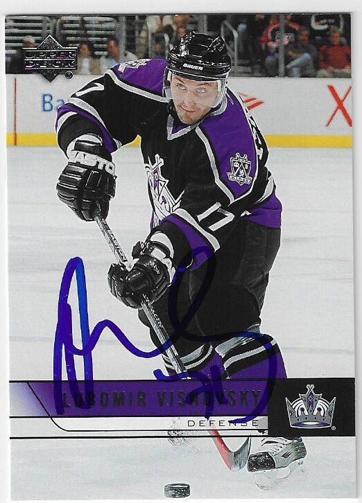 Lubomir Visnovsky Signed 2006-07 Upper Deck Hockey Card - Los Angeles Kings