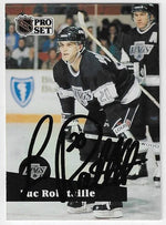 Luc Robitaille Signed 1991-92 Pro Set Hockey Card - Los Angeles Kings