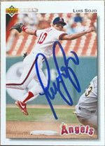 Luis Sojo Signed 1992 Upper Deck Baseball Card - California Angels