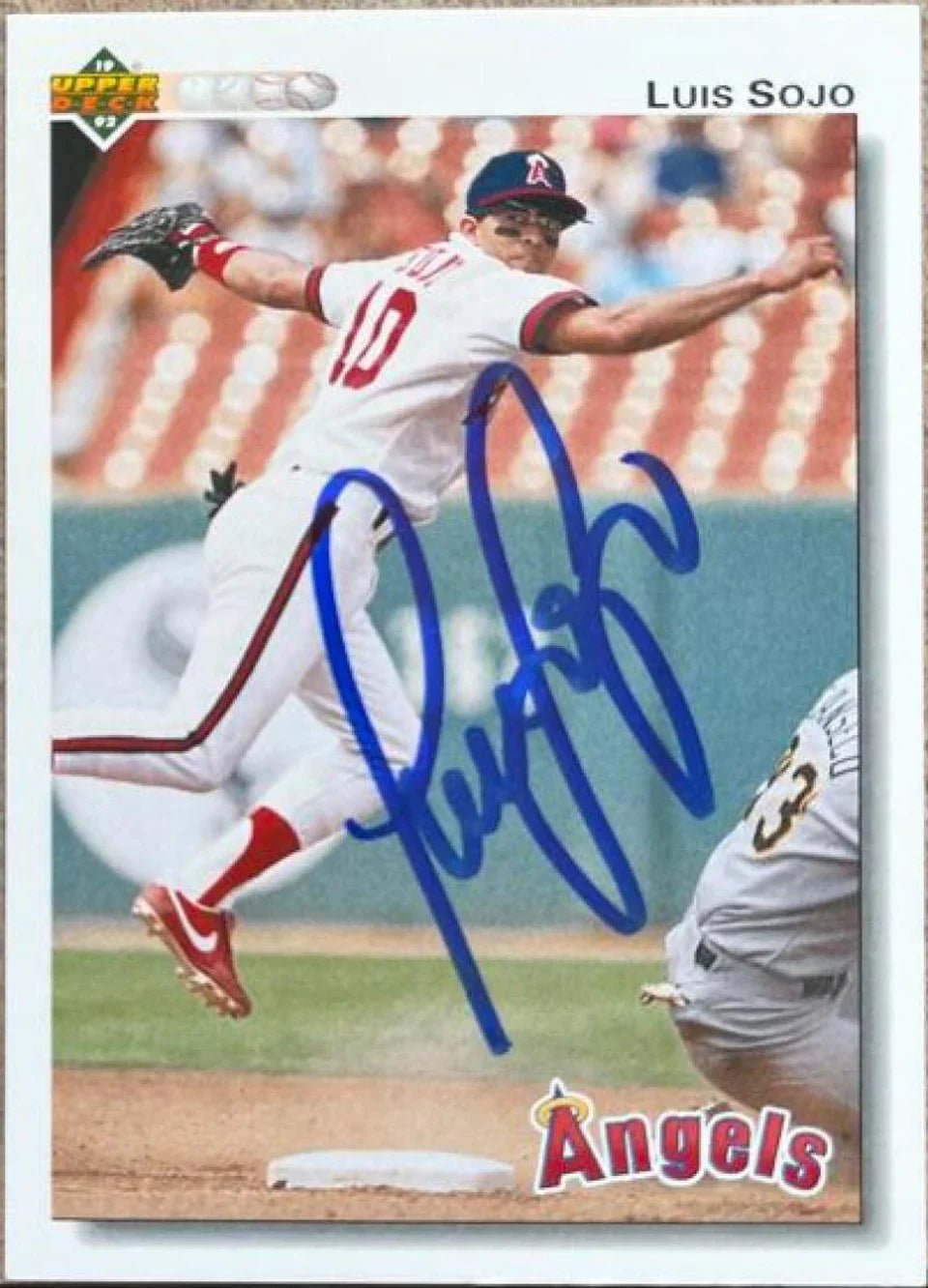 Luis Sojo Signed 1992 Upper Deck Baseball Card - California Angels