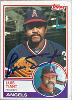 Luis Tiant Signed 1983 Topps Baseball Card - California Angels 178 - PastPros