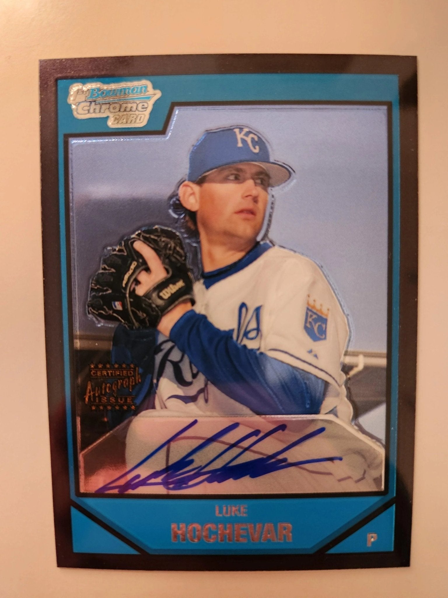 Luke Hochevar Signed 2007 Bowman Chrome Prospects Baseball Card - Kansas City Royals #BC230 AU