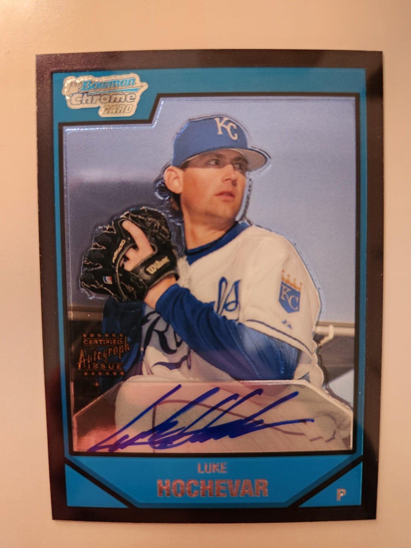 Luke Hochevar Signed 2007 Bowman Chrome Prospects Baseball Card - Kansas City Royals #BC230 AU - PastPros