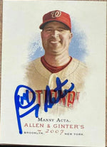 Manny Acta Signed 2007 Allen & Ginter Baseball Card - Washington Nationals