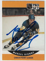 Marcel Dionne Signed 1990-91 Pro Set Hockey Card - Los Angeles Kings