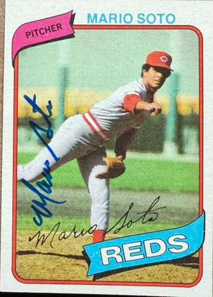 Mario Soto Signed 1980 Topps Baseball Card - Cincinnati Reds