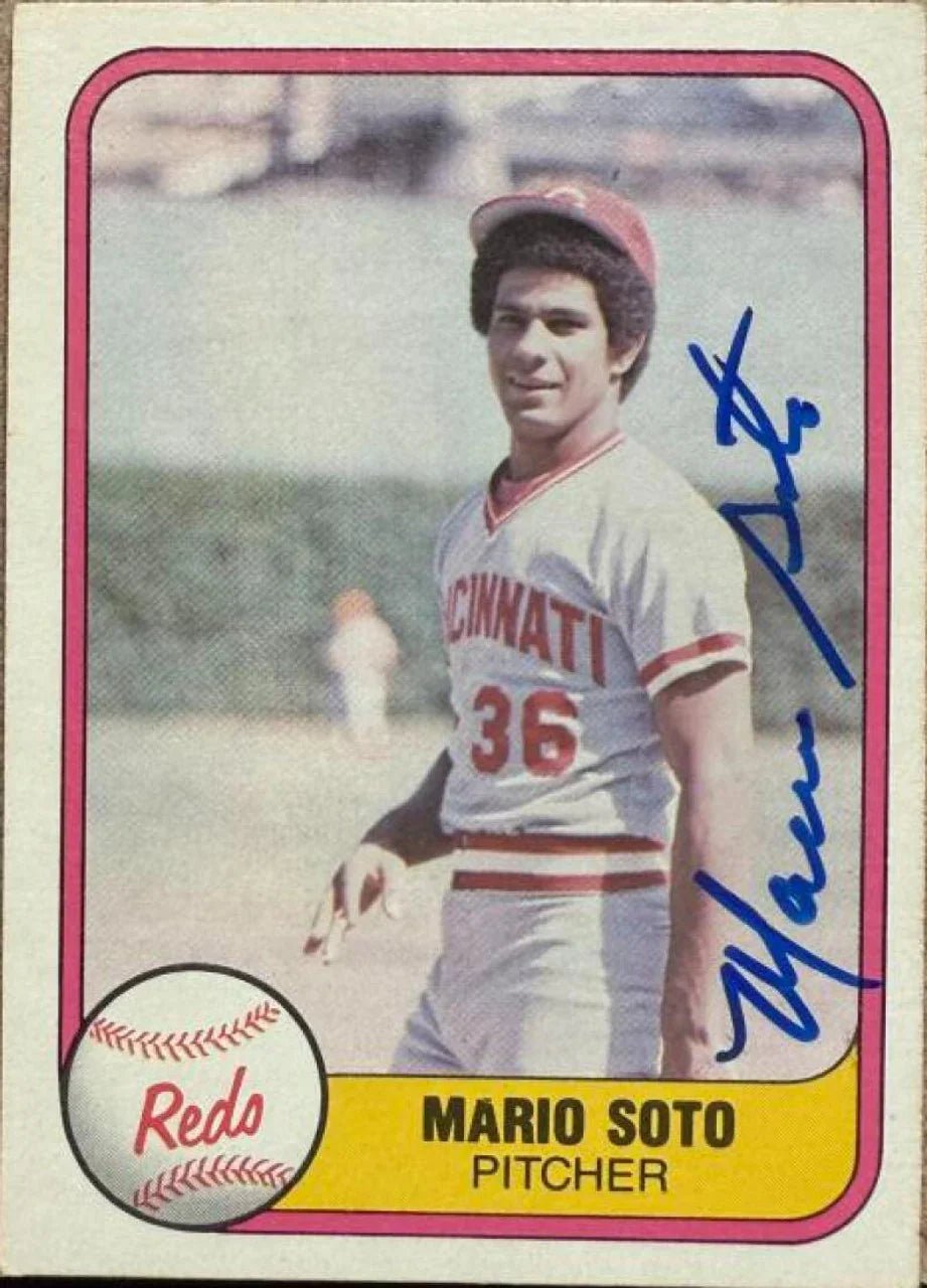 Mario Soto Signed 1981 Fleer Baseball Card - Cincinnati Reds