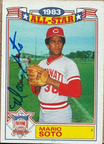 Mario Soto Signed 1984 Topps All-Star Glossy Baseball Card - Cincinnati Reds