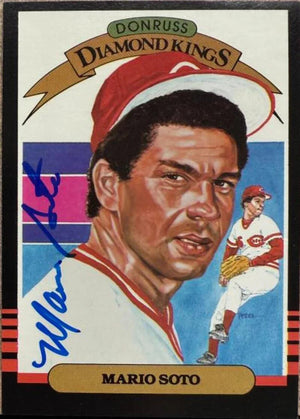 Mario Soto Signed 1985 Donruss Diamond Kings Baseball Card - Cincinnati Reds