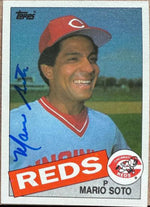 Mario Soto Signed 1985 Topps Baseball Card - Cincinnati Reds
