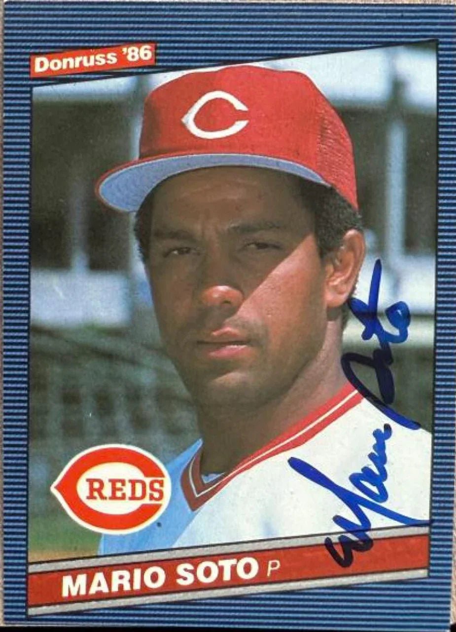 Mario Soto Signed 1986 Donruss Baseball Card - Cincinnati Reds