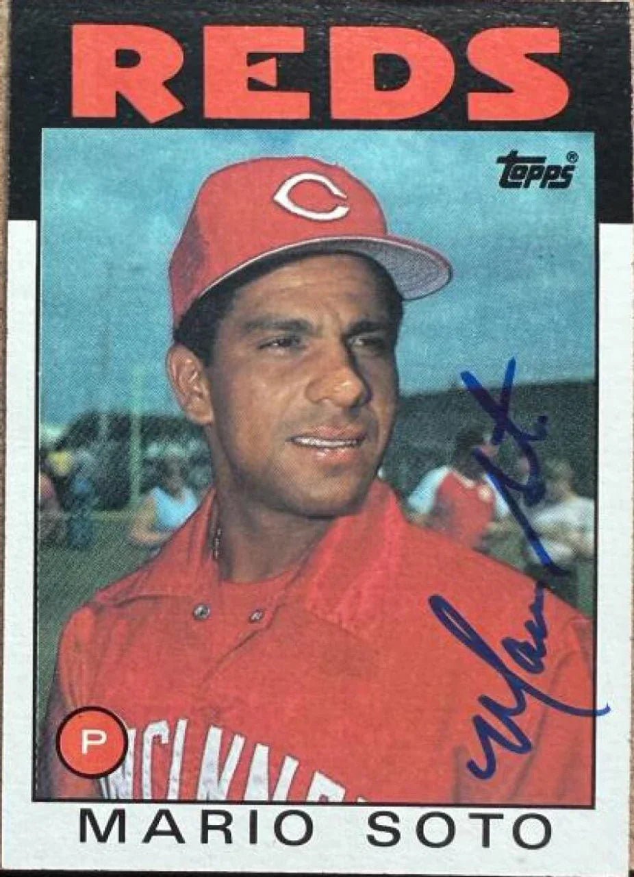 Mario Soto Signed 1986 Topps Baseball Card - Cincinnati Reds