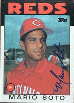 Mario Soto Signed 1986 Topps Baseball Card - Cincinnati Reds