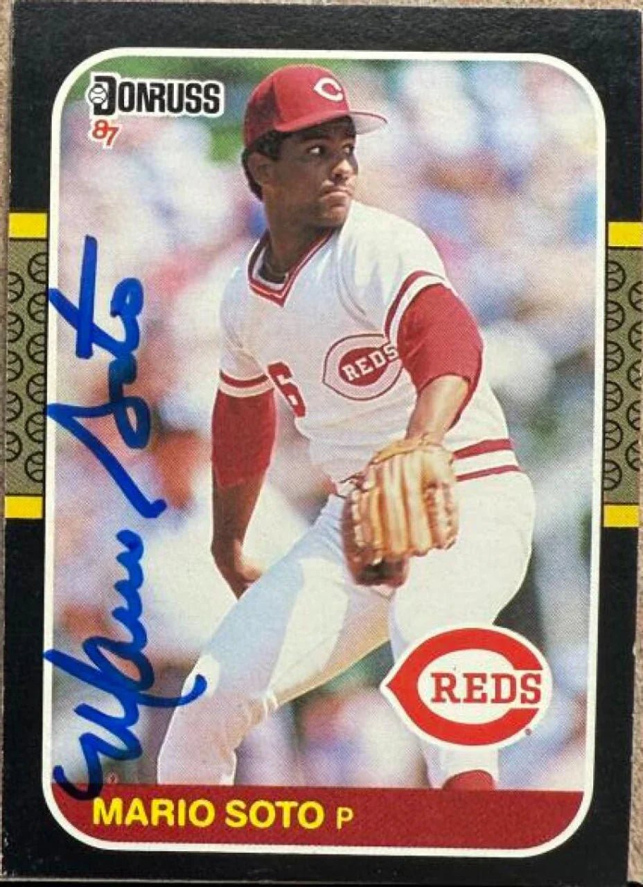 Mario Soto Signed 1987 Donruss Baseball Card - Cincinnati Reds