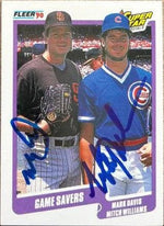 Mark Davis & Mitch Williams Dual Signed 1990 Fleer Baseball Card - Game Savers