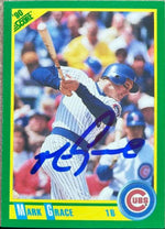Mark Grace Signed 1990 Score Baseball Card - Chicago Cubs