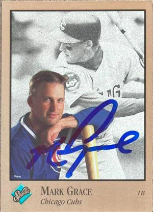 Mark Grace Signed 1992 Studio Baseball Card - Chicago Cubs