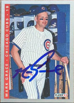 Mark Grace Signed 1993 Fleer Baseball Card - Chicago Cubs