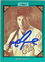 Mark Grace Signed 1993 Studio Heritage Baseball Card - Chicago Cubs