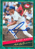 Mark Grace Signed 1994 Post Baseball Card - Chicago Cubs