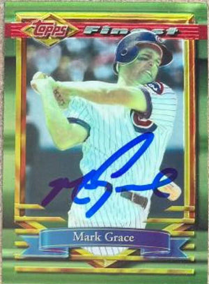 Mark Grace Signed 1994 Topps Finest Baseball Card - Chicago Cubs