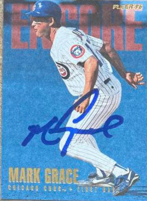 Mark Grace Signed 1996 Fleer Update Baseball Card - Chicago Cubs #U222 ENC