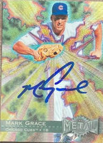Mark Grace Signed 1996 Metal Universe Baseball Card - Chicago Cubs #141