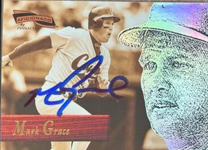 Mark Grace Signed 1996 Pinnacle Aficionado Baseball Card - Chicago Cubs #52