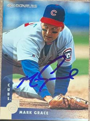 Mark Grace Signed 1997 Donruss Baseball Card - Chicago Cubs #120