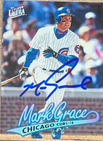 Mark Grace Signed 1997 Fleer Ultra Baseball Card - Chicago Cubs #164