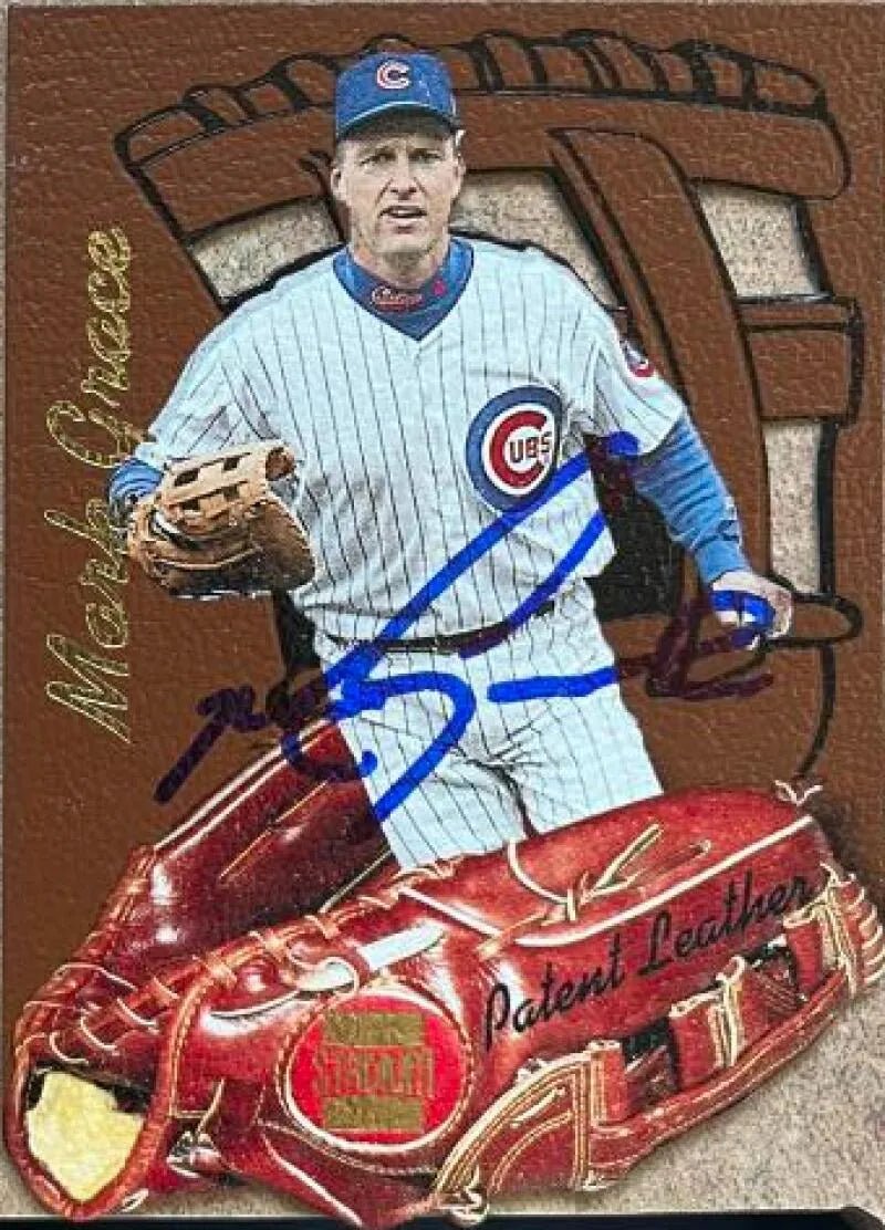 Mark Grace Signed 1997 Stadium Club Patent Leather Baseball Card - Chicago Cubs #PL10