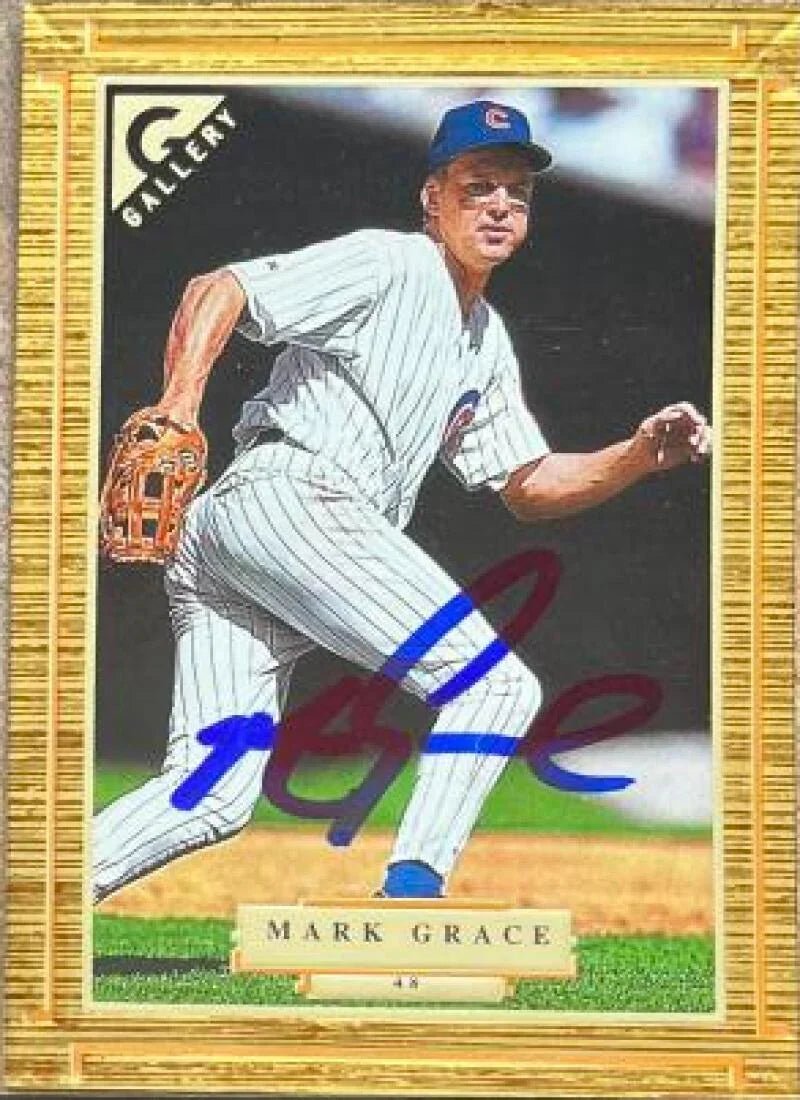 Mark Grace Signed 1997 Topps Gallery Baseball Card - Chicago Cubs #48