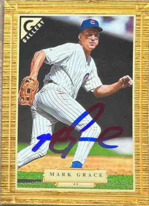 Mark Grace Signed 1997 Topps Gallery Baseball Card - Chicago Cubs #48