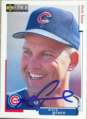 Mark Grace Signed 1998 Collector's Choice Baseball Card - Chicago Cubs #59