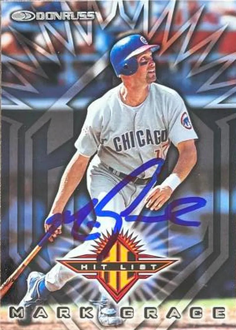Mark Grace Signed 1998 Donruss Baseball Card - Chicago Cubs #362 HL
