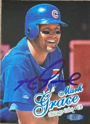 Mark Grace Signed 1998 Fleer Ultra Baseball Card - Chicago Cubs #68
