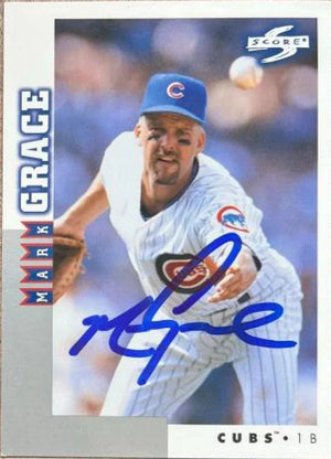 Mark Grace Signed 1998 Score Rookie & Traded Baseball Card - Chicago Cubs #RT215